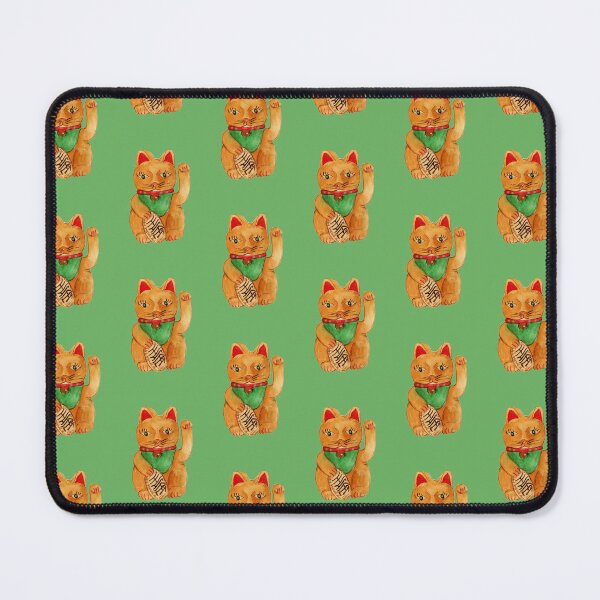 Item preview, Lucky cat green designed and sold by Evan Carlinsmith.