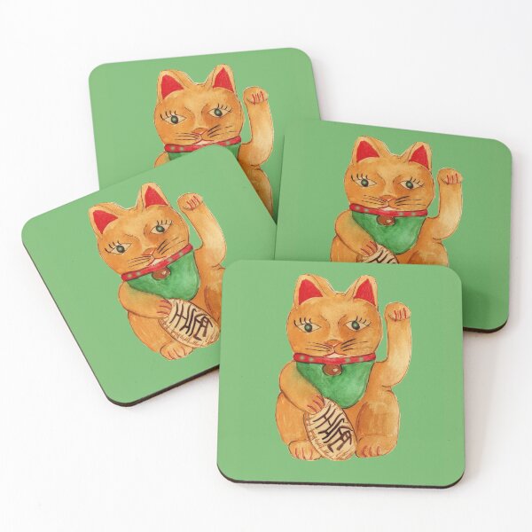 Item preview, Lucky cat green designed and sold by Evan  Carlinsmith.
