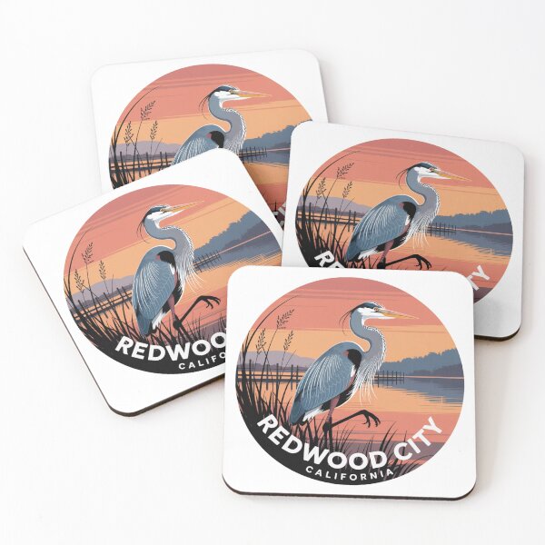 Item preview, Redwood City California: Wetlands Heron Sunset designed and sold by CircinusStore.