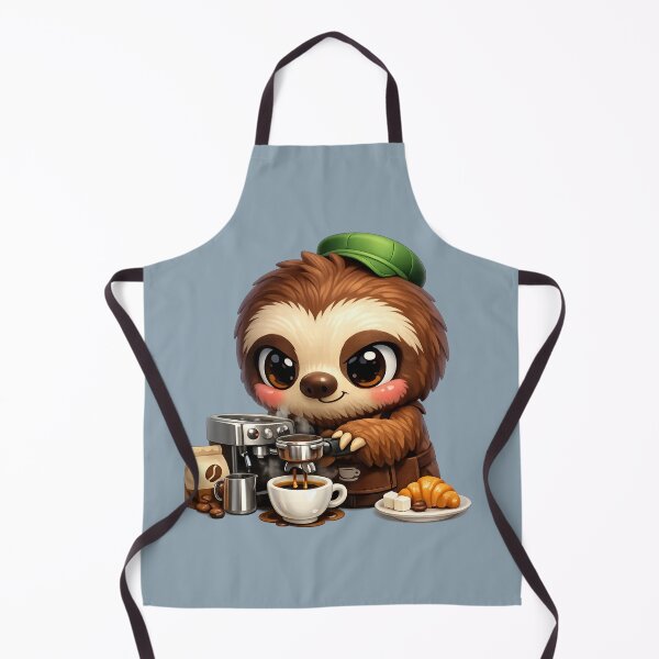 Item preview, Caffeinated Sloth Barista | Cute 3D Cartoon Coffee Lover Aesthetic designed and sold by Moons Studio.