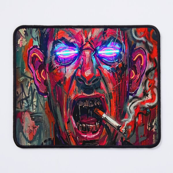 Item preview, ANGRY SMOKING MAN designed and sold by NOIMION DIGITAL ART.