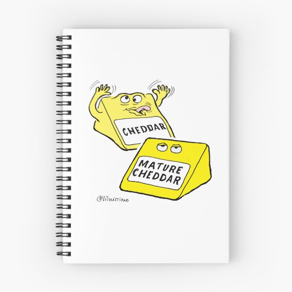 Item preview, "Mature cheddar" rolling its eyes at immature cheddar designed and sold by Vilnissimo.