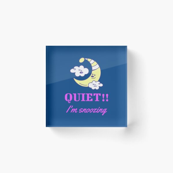 Item preview, Cute Sleep Shirt “Quiet!! I’m Snoozing” – Funny Lazy Pajama Tee designed and sold by Atlantic Flyer Designs.