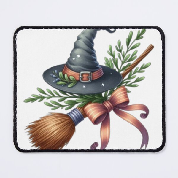 Item preview, Witch Hat Broom Aesthetic | Cozy Halloween Cottagecore | Gift for Women designed and sold by SOLIORA ATELIER.