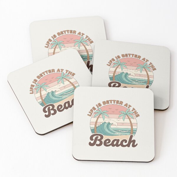 Item preview, Retro Beach Sticker Pastel Surf Design - Life is Better at the Beach designed and sold by KymeraStudio25.