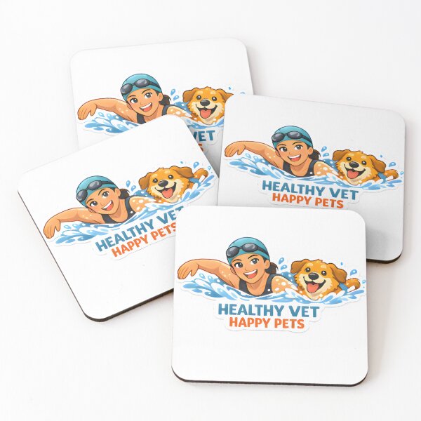 Item preview, Healthy Vet Happy Pets Swimming Shirt | Veterinary Fitness Lifestyle Collection Design designed and sold by Bettybee00.