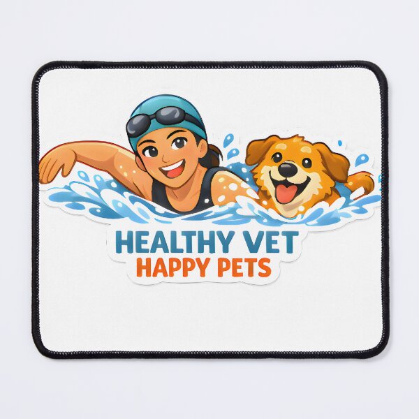 Item preview, Healthy Vet Happy Pets Swimming Shirt | Veterinary Fitness Lifestyle Collection Design designed and sold by Bettybee00.