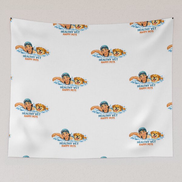 Item preview, Healthy Vet Happy Pets Swimming Shirt | Veterinary Fitness Lifestyle Collection Design designed and sold by Bettybee00.