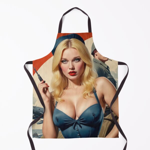 Item preview, Vintage WWII Bomber Girl Pin-Up | Retro Military Aviation Poster Art designed and sold by MissSaylor.