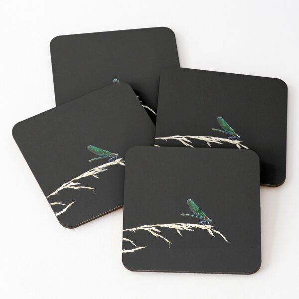 Item preview, Demoiselle dragonfly on a blade of grass designed and sold by ShahrukMoments.