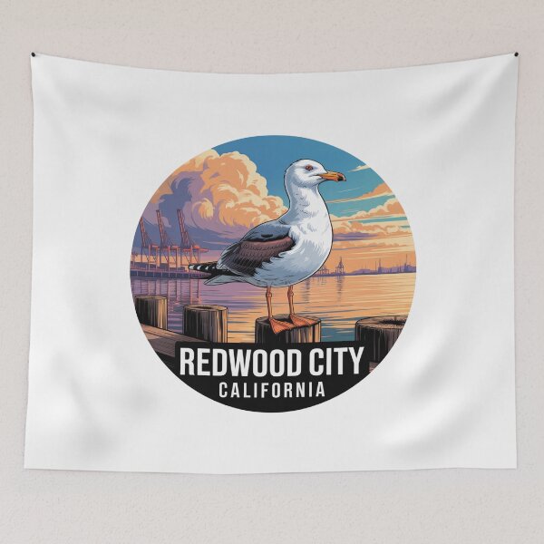 Item preview, Redwood City California: Seagull Harbor Sunset  designed and sold by CircinusStore.