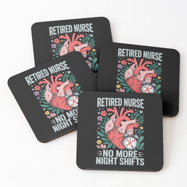 Item preview, Retired Nurse No More Night Shifts – Funny Groovy Nursing Retirement Gift – Cute Healthcare Professional Art designed and sold by Gadget80.