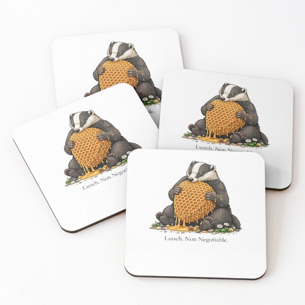 Item preview, Lunch Non Negotiable Badger Honeycomb Sticker designed and sold by Gentlestate.