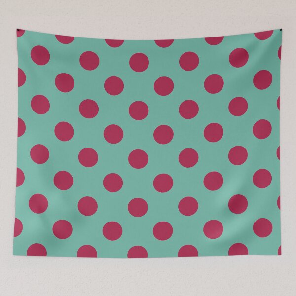 Item preview, LARGE POLKA DOTS 50-20. FUCHSIA PINK AND OLIVE designed and sold by isamartindesign.