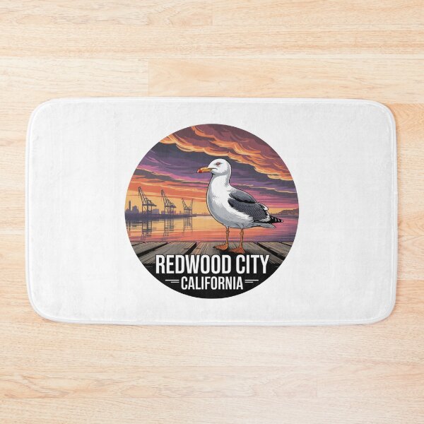 Item preview, Redwood City California: Seagull at the Harbor  designed and sold by CircinusStore.