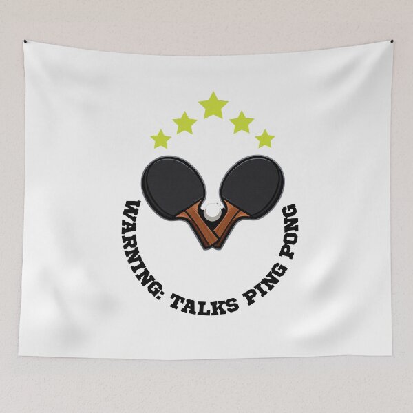 Item preview, Warning: Talks Ping Pong - Funny Table Tennis Player Graphic T-Shirt designed and sold by OhMyPingCo.