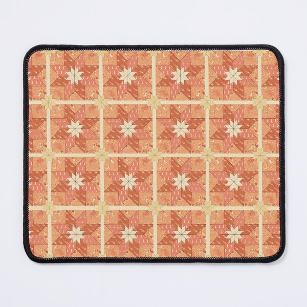 Item preview, Salt Water Shallows sea star patchwork in coral designed and sold by LisaLeQuelenec.