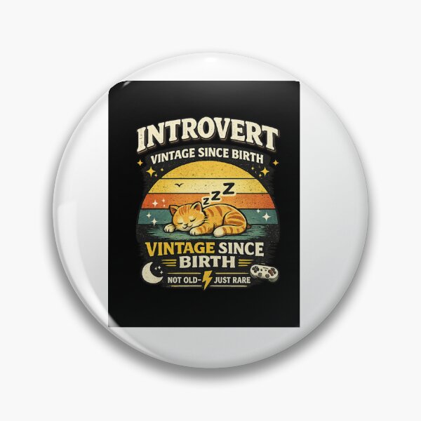 Item preview, Funny Introvert Cat Vintage T-Shirt Retro Aesthetic Cat Lover Design designed and sold by Artbysarmina.