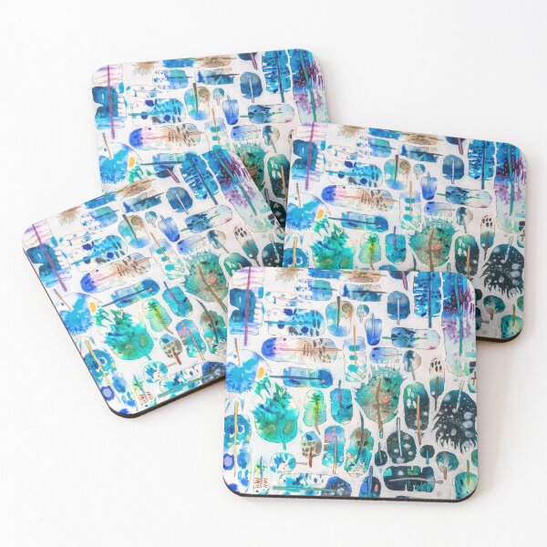 Item preview, blue feathers designed and sold by Carolinka Creations.