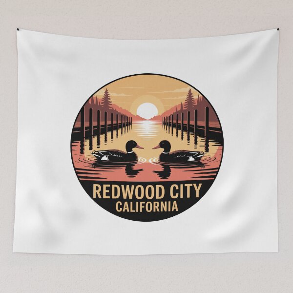 Item preview, Redwood City California: Ducks at Sunset designed and sold by CircinusStore.