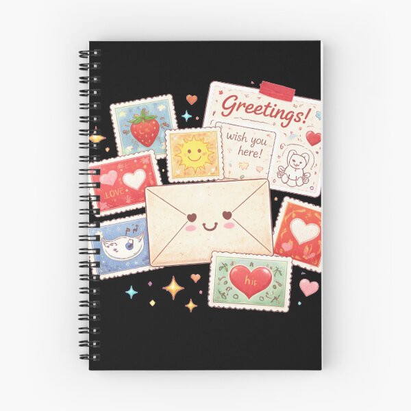 Item preview, Cheerful mail collage with love stamps designed and sold by graphicbidu.