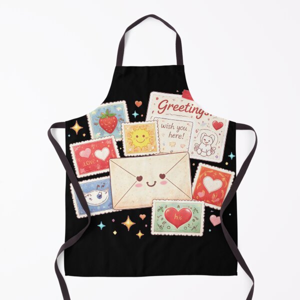 Item preview, Cheerful mail collage with love stamps designed and sold by graphicbidu.