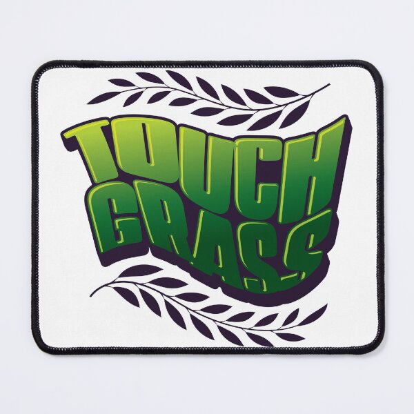 Item preview, Touch Grass Wavy Green Lettering designed and sold by wickedpretty.