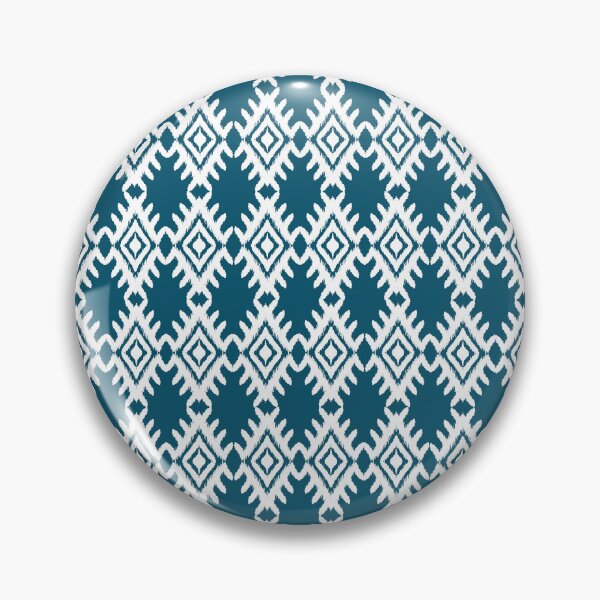 Item preview, Blue and white ikat pattern fabric. designed and sold by AdesignbyG.