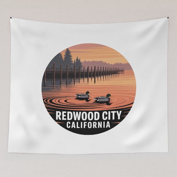 Item preview, Redwood City California: Ducks on the Pier  designed and sold by CircinusStore.