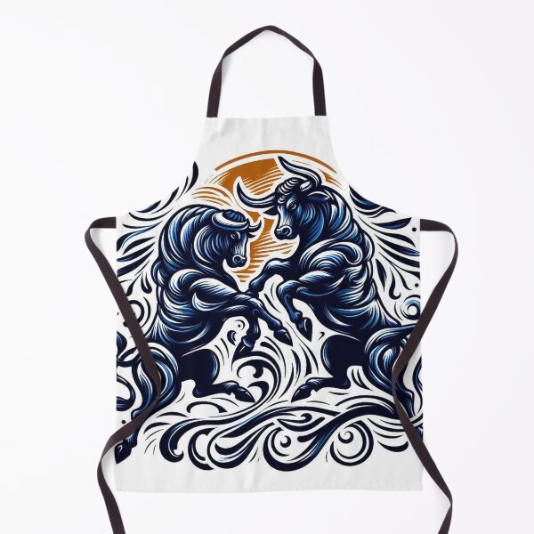 Item preview, Ilustración ornamental vintage de majestuosos toros gemelos designed and sold by Printrox.