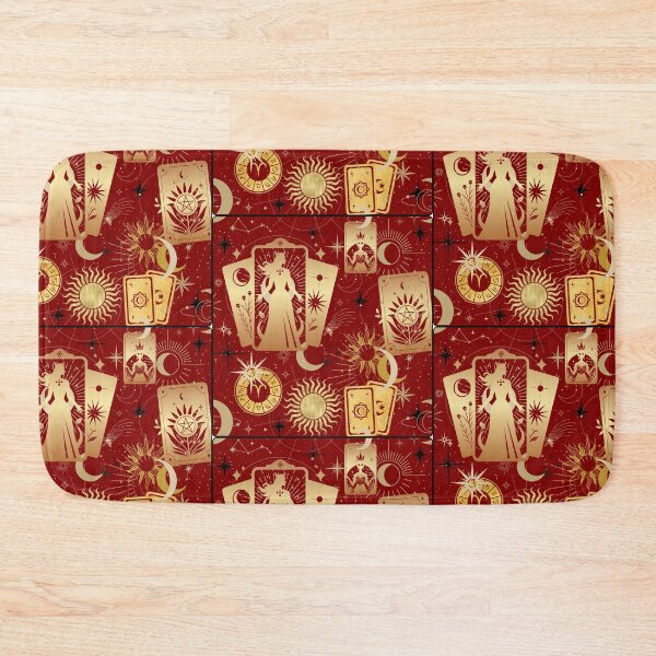 Item preview, Red Gold Celestial Tarot Astrology Design designed and sold by WillandWent.