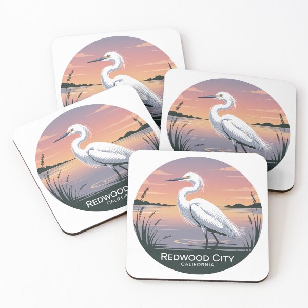 Item preview, Redwood City California: Egret at Sunset designed and sold by CircinusStore.