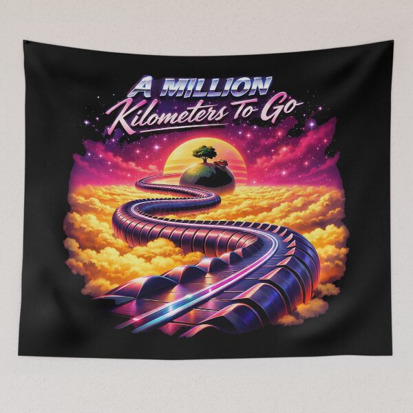 Item preview, Endless Serpentine Road Retrowave Graphic designed and sold by agearb.