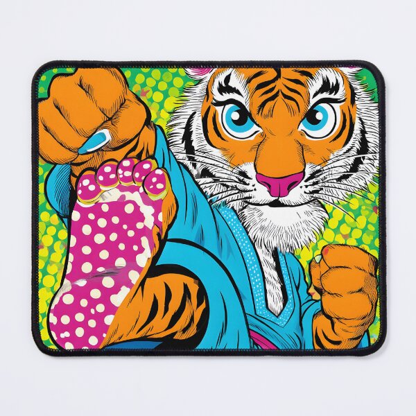 Item preview, Dynamic Tiger Performing Martial Arts Kick Action designed and sold by Artessie.