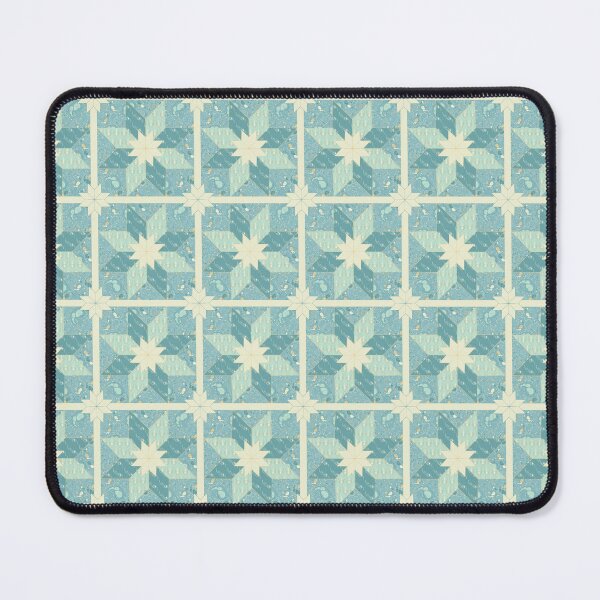 Item preview, Salt Water Shallows sea star patchwork in soft duck egg teal designed and sold by LisaLeQuelenec.