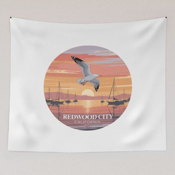 Item preview, Redwood City California: Seagull in Flight  designed and sold by CircinusStore.