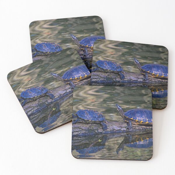 Item preview, Two turtles on a tree trunk designed and sold by ShahrukMoments.