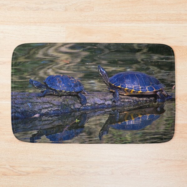 Item preview, Two turtles on a tree trunk designed and sold by ShahrukMoments.