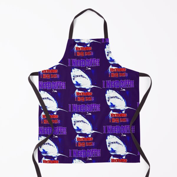 Item preview, Need Coffee Before People, Neon Shark Coffee Design – Dark Humor designed and sold by AreKreative.