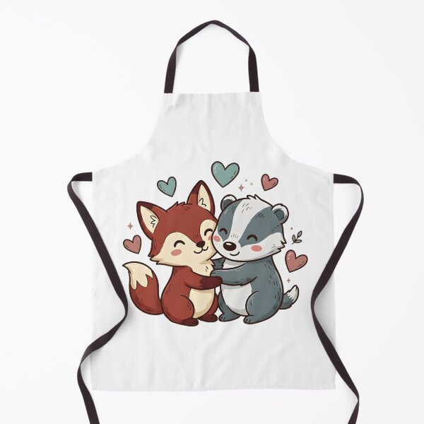 Item preview, Kawaii Fox and Badger Cuddle Love designed and sold by dreephic22.