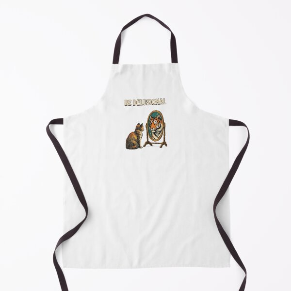 Item preview, Be Delusional Funny Cat Mirror Tiger Reflection designed and sold by TopKult.