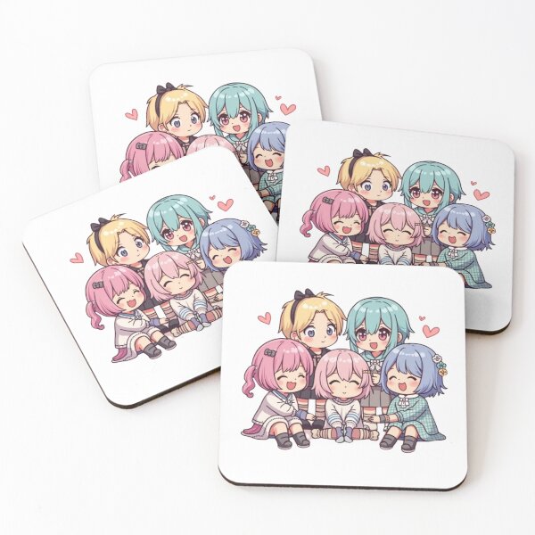 Item preview, Cute Chibi Anime Girls Friendship  designed and sold by RizziesDesign.