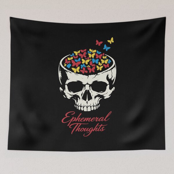 Item preview, Ephemeral Thoughts Skull Butterflies designed and sold by SnappyPNG.