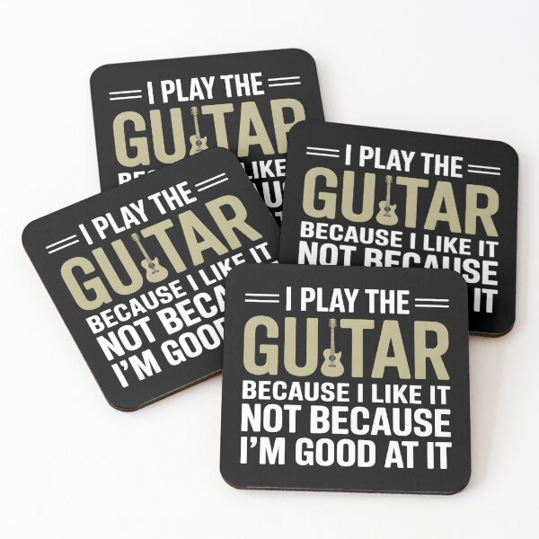 Item preview, I Play The Guitar Because I Like It Not Because I'm Good At It Funny Guitarist Shirt designed and sold by ZyziowskyArt.