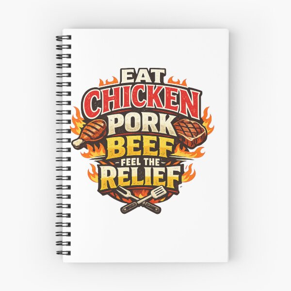 Item preview, Eat Chicken Pork Beef Feel The Relief Meat Lover BBQ Shirt designed and sold by MyOwnLab.