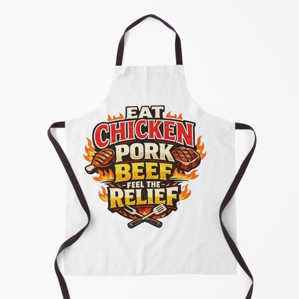 Item preview, Eat Chicken Pork Beef Feel The Relief Meat Lover BBQ Shirt designed and sold by MyOwnLab.