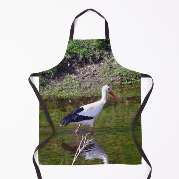 Item preview, White stork in the water designed and sold by ShahrukMoments.