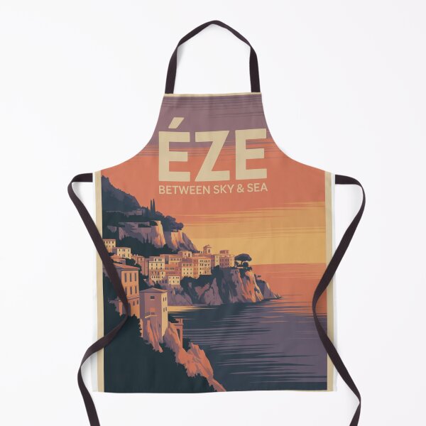 Item preview, Èze France Vintage Travel Poster – French Riviera Cliffside Art Print, Côte d’Azur Sunset Landscape, Minimal Retro Wall Art designed and sold by Timeless Design.