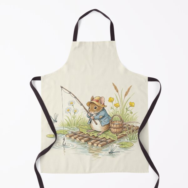 Item preview, Little Mouse Fishing on a Leaf Raft designed and sold by Pasteltone.