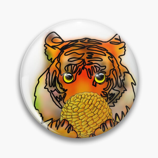 Item preview, Maple the Tiger cornball emoji - animalz  designed and sold by Ashley’sAnimalz.